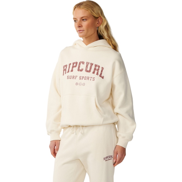 2026 Rip Curl Womens Varsity Sports Hoodie 0DUWFL - Bone